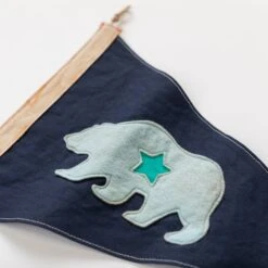 Slightly Choppy <br> California Bear Flag -Almond Surfboards 7Z4A0474