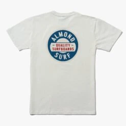 Almond Badge Tee | Vintage White
