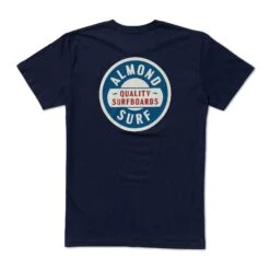 Almond Badge Tee | Navy