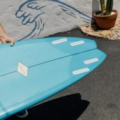 *USED* 5'10 Speed Quad #7458 -Almond Surfboards Bluequadusedboard