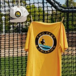 Two Feet & Friaring Tee | Yellow -Almond Surfboards almondbaseball 8