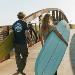Almond Badge Tee | Navy -Almond Surfboards spring 25 85